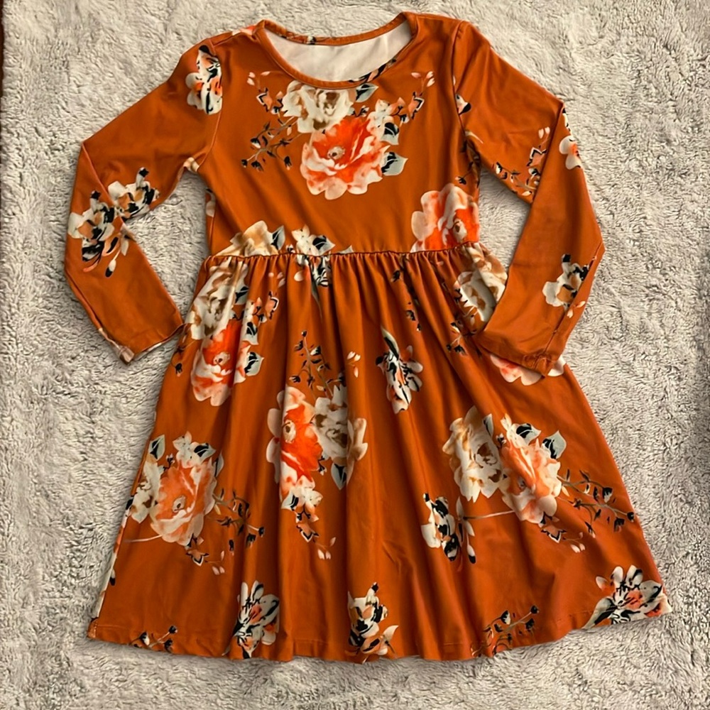 Floral  Knit Dress  Sz M  VGUC